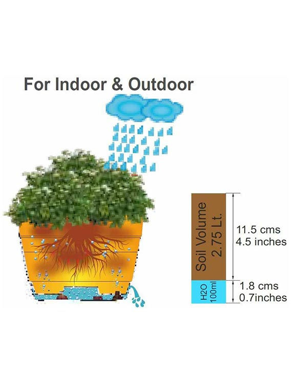 Thumbnail: 8inch Self Watering Hanging Pots Planter (Set of 3) Pots with water drainage