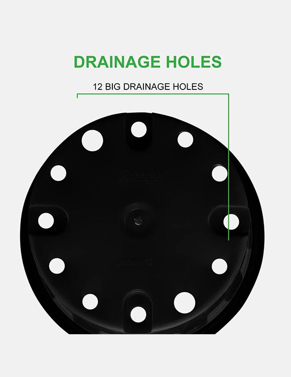 Thumbnail: 10inch Black Nursery Garden Pot