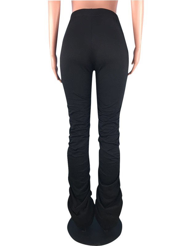 Thumbnail: Drawstring Elastic Hole Skinny Pants