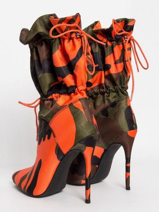 Miniatura: Camouflage Pointed Tie Boots 
