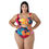 Miniatura: Floral Printed Plus Size One Piece Swimsuit With Skirt