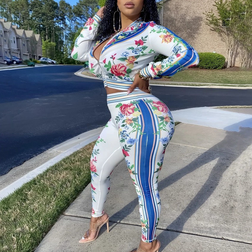 Thumbnail: Zipper Flower Printed Set