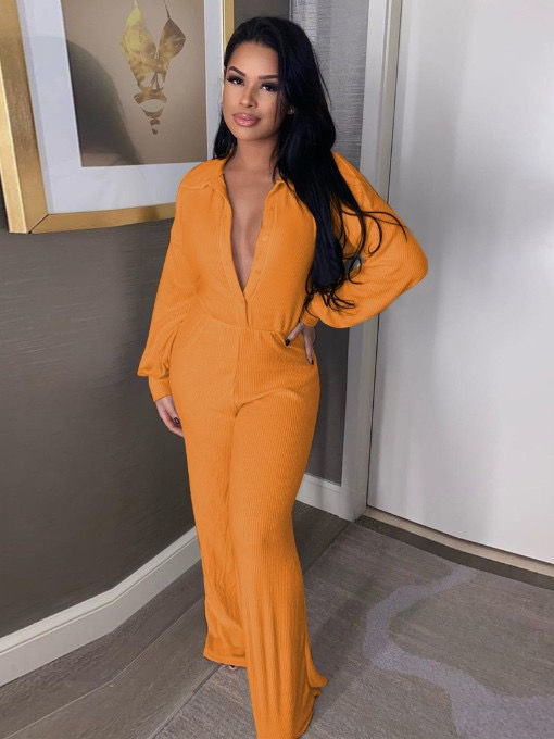 Thumbnail: Long Sleeve Casual Romper