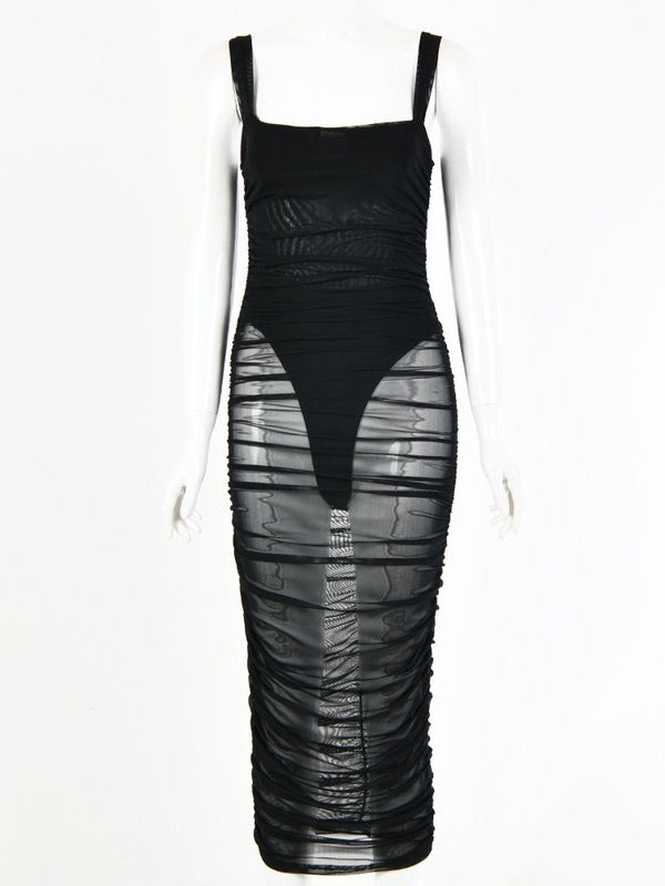 Thumbnail: Sleeveless Gauge Dress
