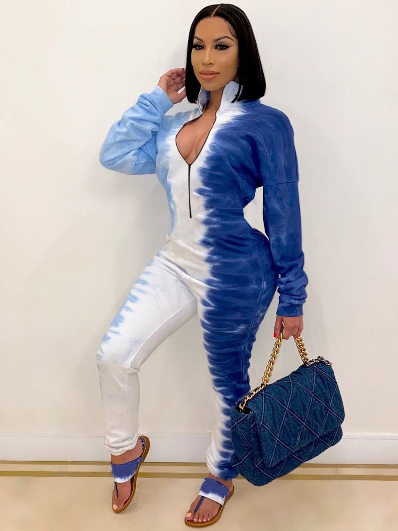 Thumbnail: Rainbow Color Long Sleeve Jumpsuit 
