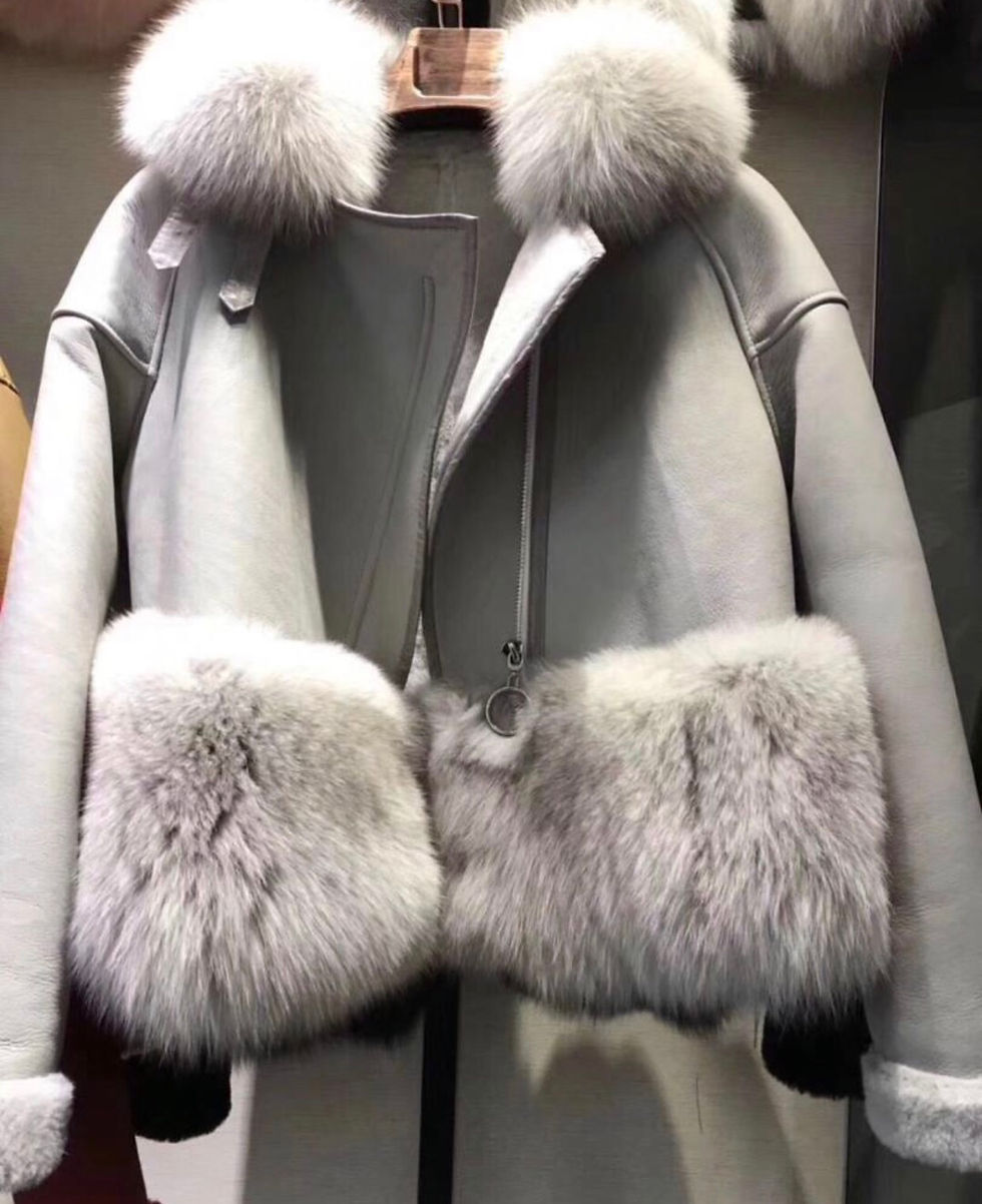 Thumbnail: Winter Fur Real Fur Coat 