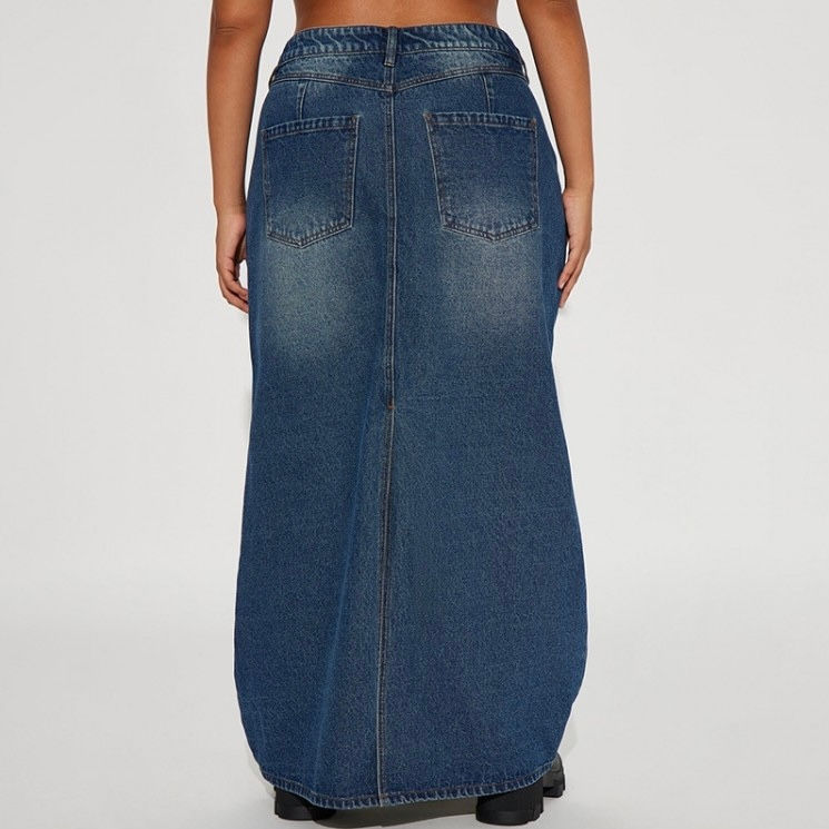 Thumbnail: Slash Your Heart Denim Skirt