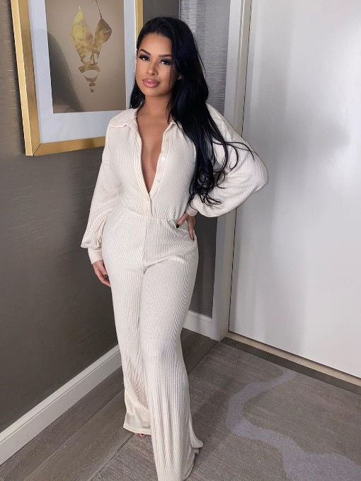 Thumbnail: Long Sleeve Casual Romper