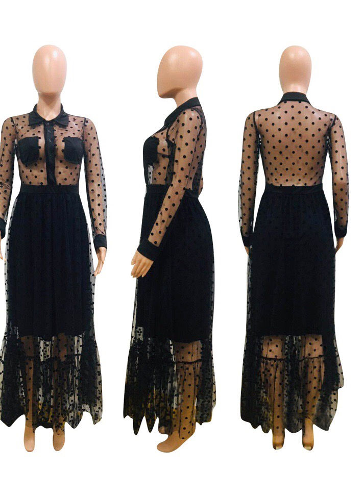 Thumbnail: Contrast Polkadot Dress