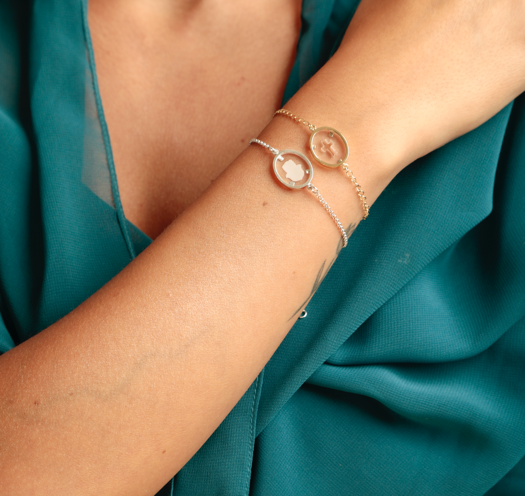 Pulseira Hamsa Prata - medida ajustável