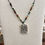 Thumbnail: Agate Adjustable Hand Knotted Necklace with Bone Focal