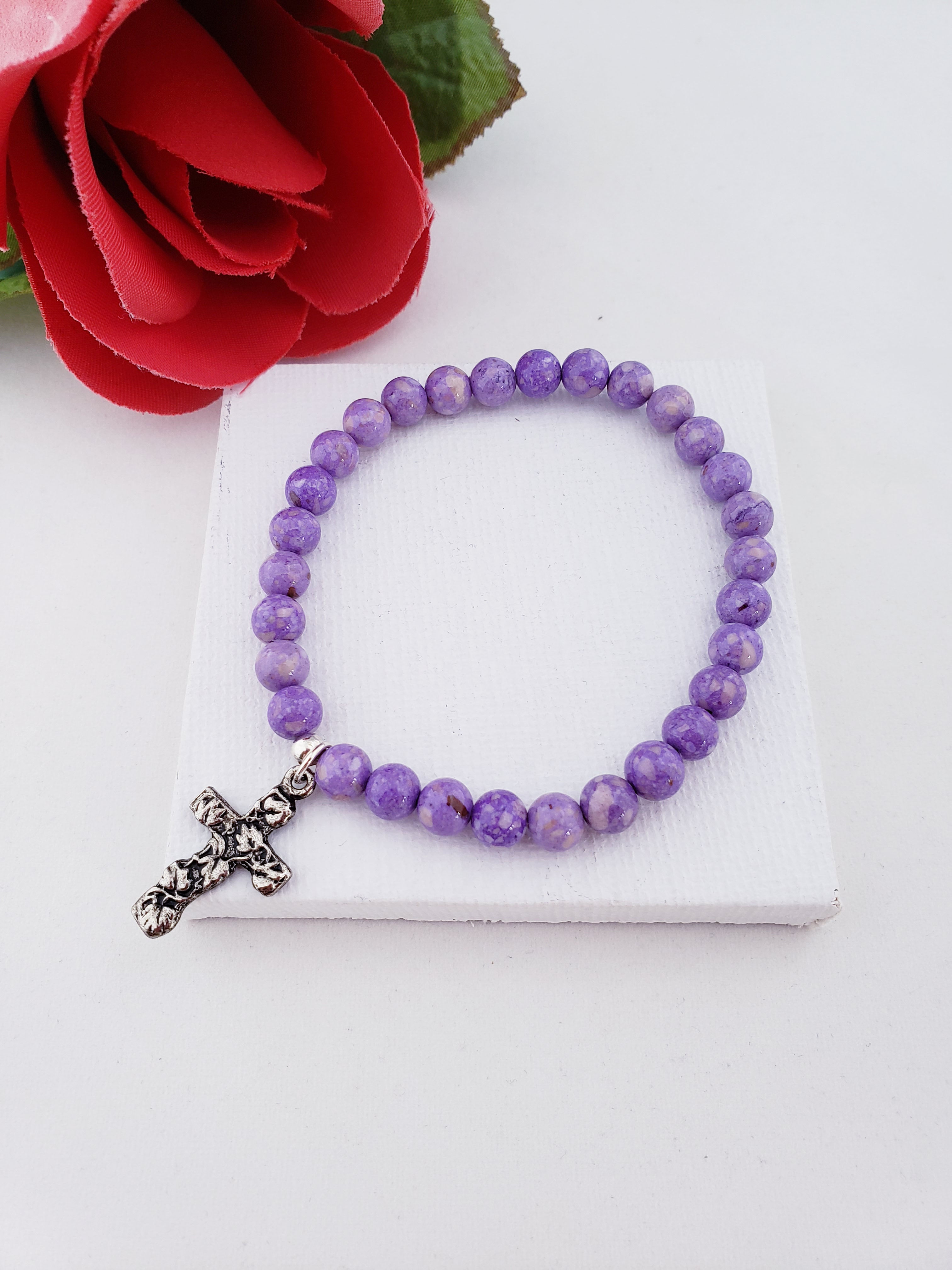purple stretch bracelet