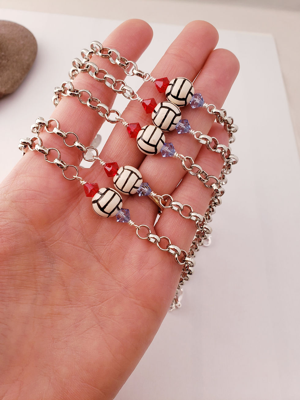 Thumbnail: RESERVED Listing for Jen, CH Volleyball Bracelets