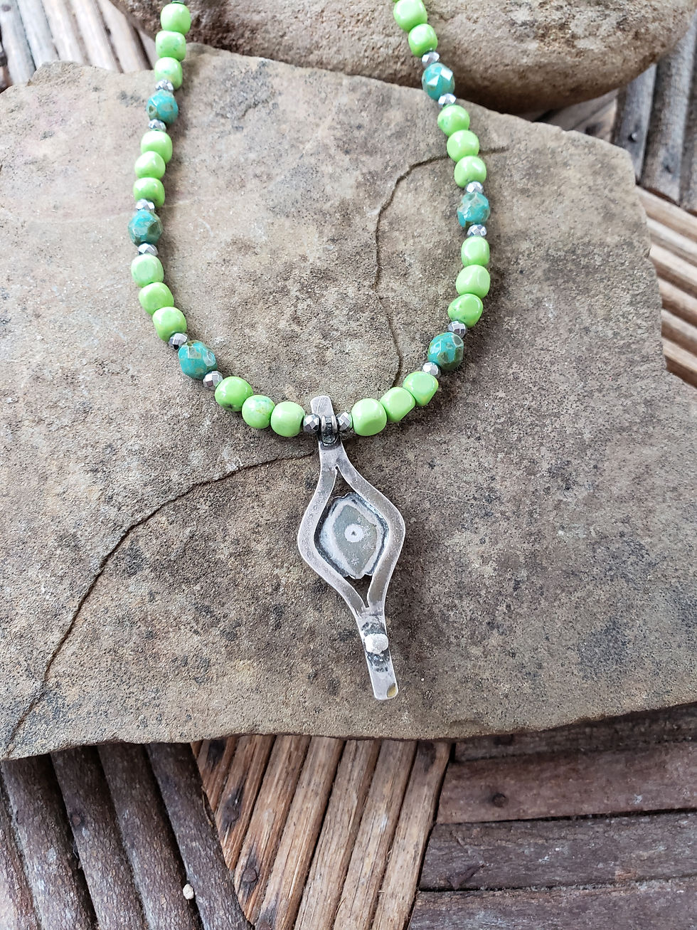 Thumbnail: chalk turquoise rustic jewelry