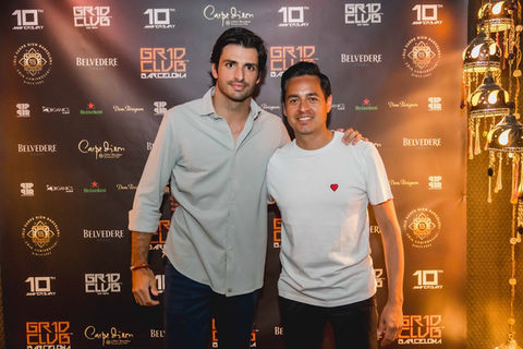 Carlos Sainz with Tara Ramos at the GR1D CLUB Barcelona