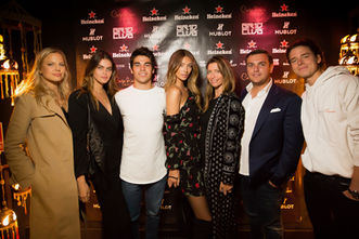 Lance Stroll and Lorena Rae at the GR1D CLUB Barcelona