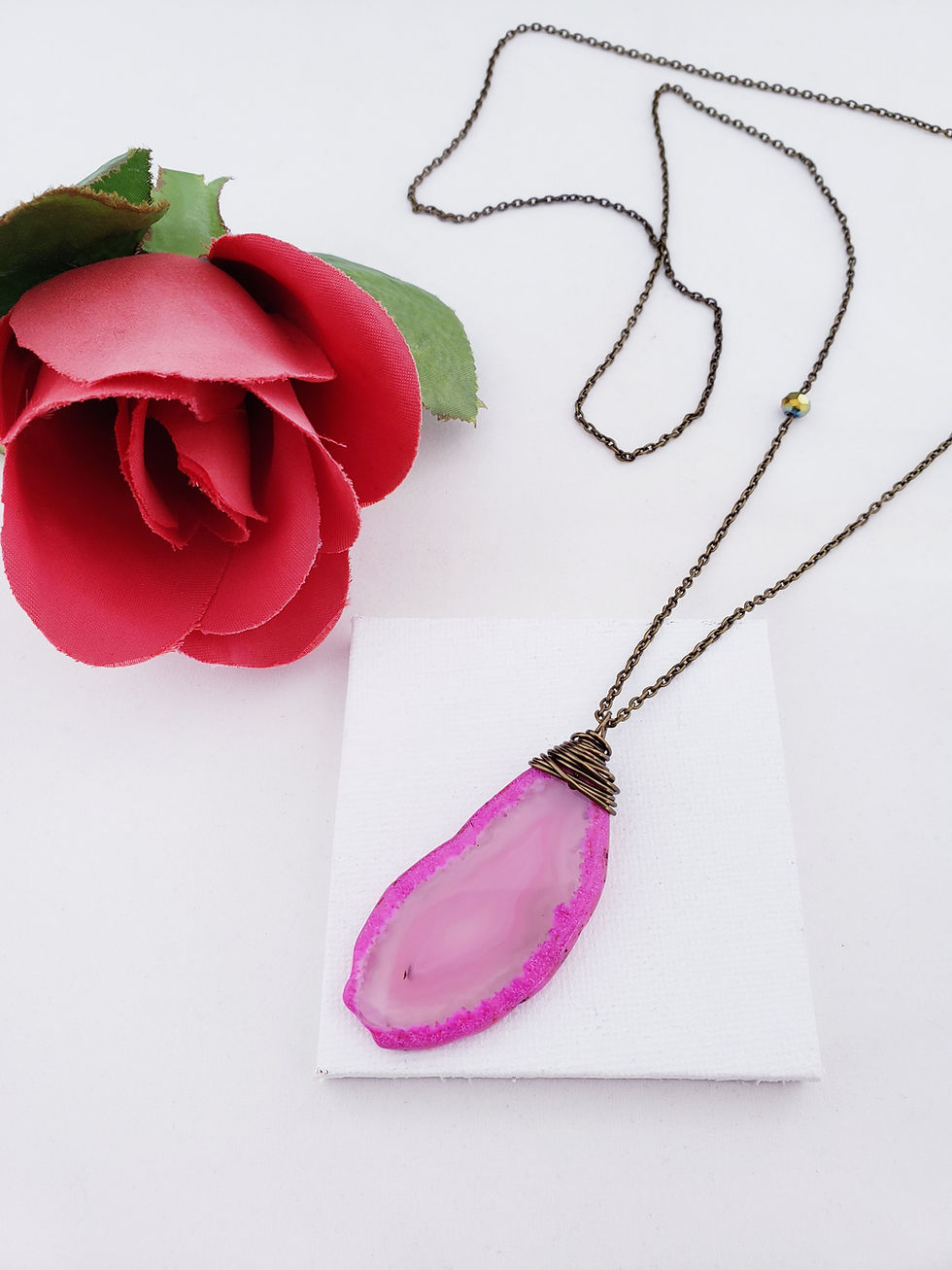 Thumbnail: pink slice necklace