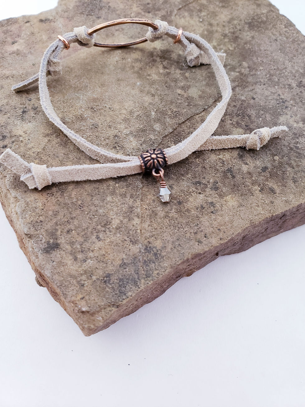 Thumbnail: boho suede copper bracelet