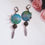 Thumbnail: turquoise swirl earrings