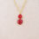 Thumbnail: Upcycled Earring Necklace with Coral Beads and Upcycled Gold Chain