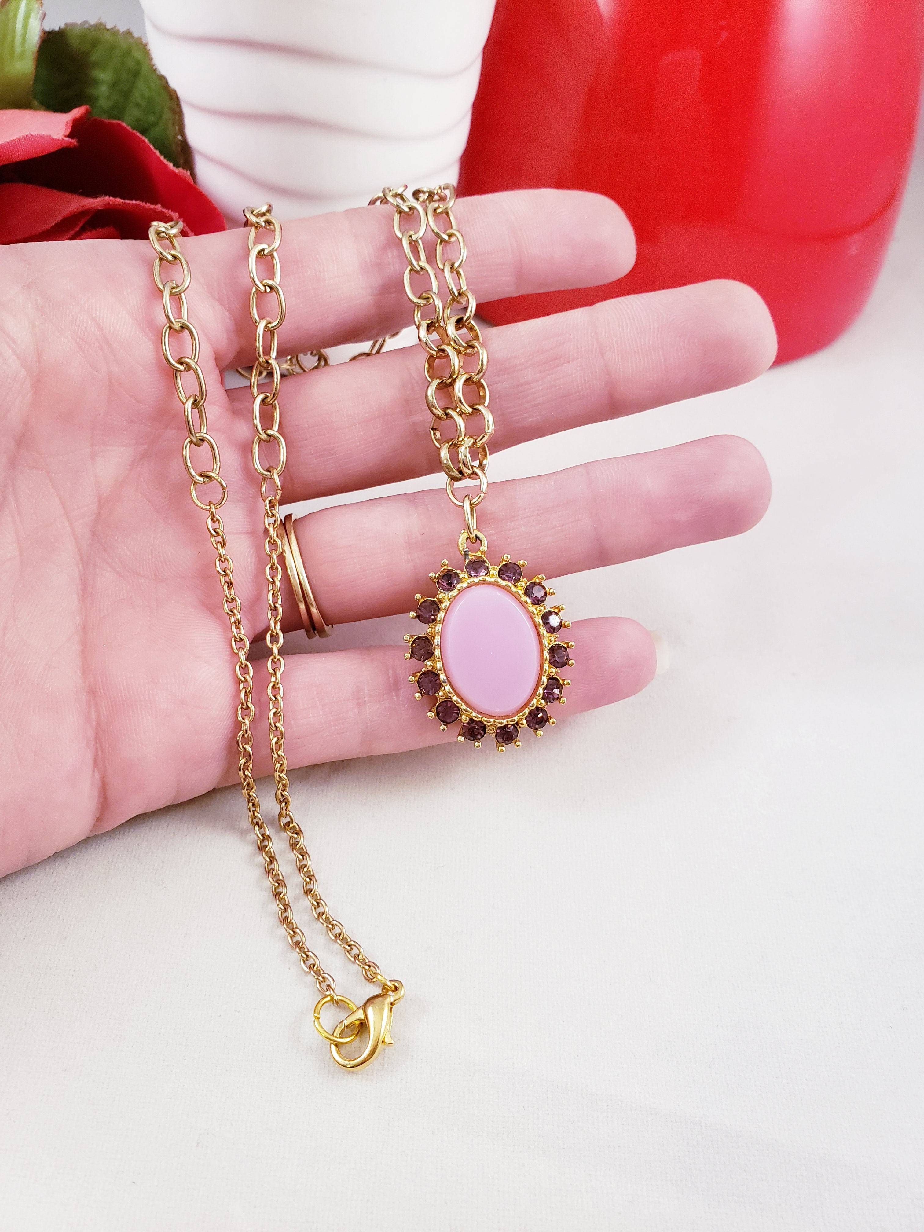 Daphne Upcycled Pendant and Gold Chain Necklace