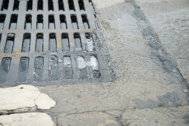 blocked stormwater