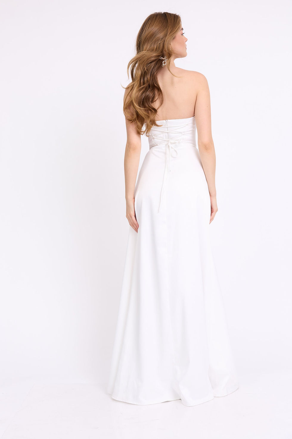 תמונה ממוזערת:  שמלה מקסי קלוש ארין לבנה