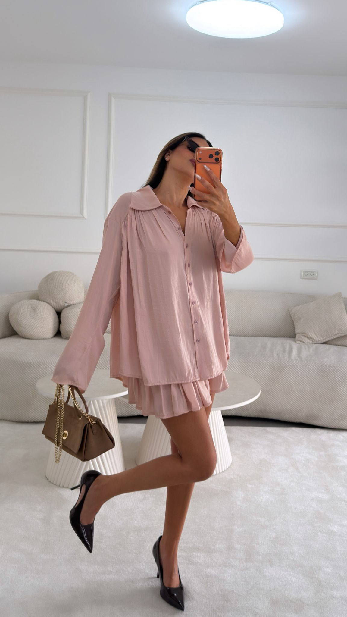 חליפה שורט לילך