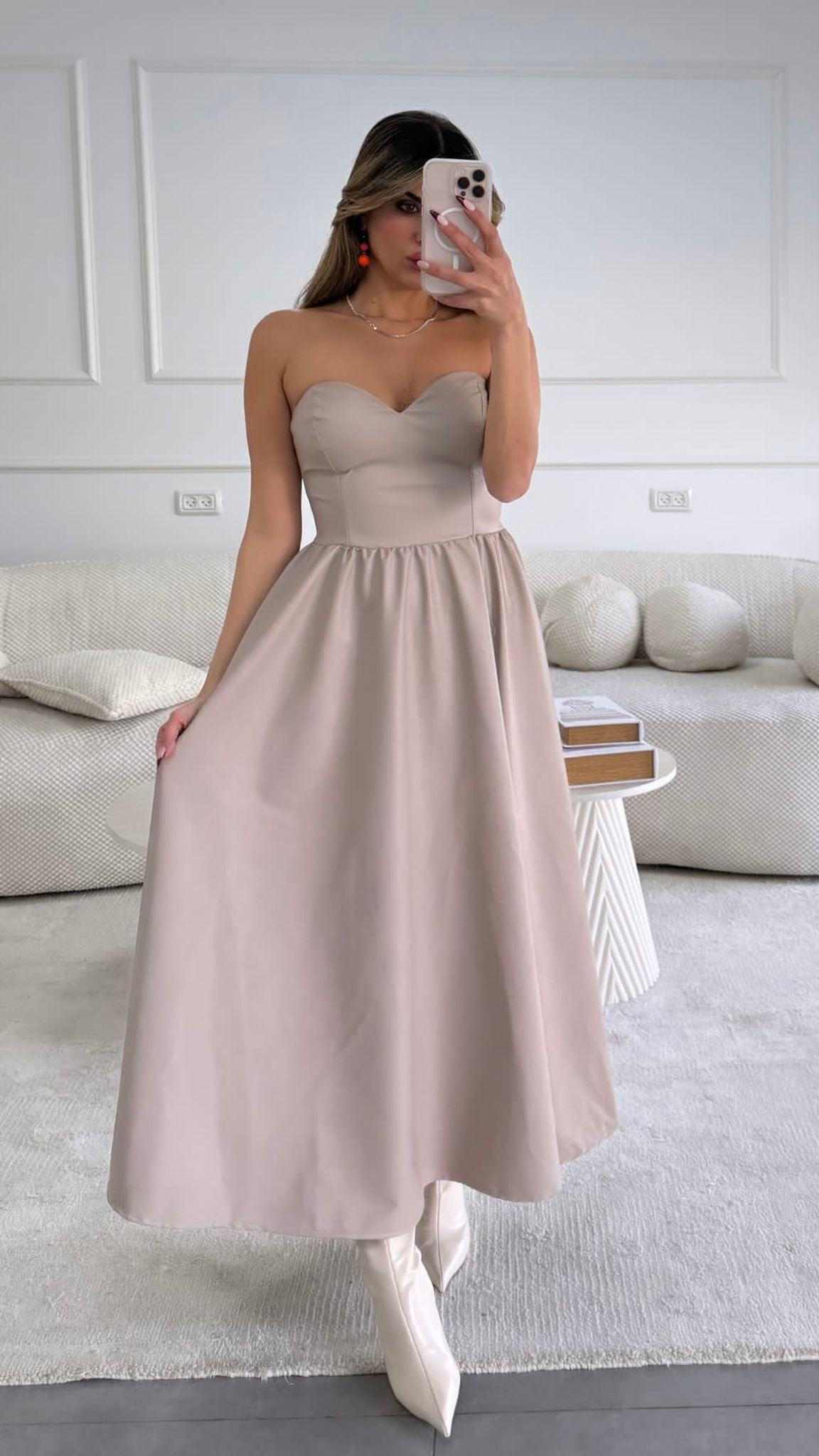 שמלת קלוש דמוי עור אבן