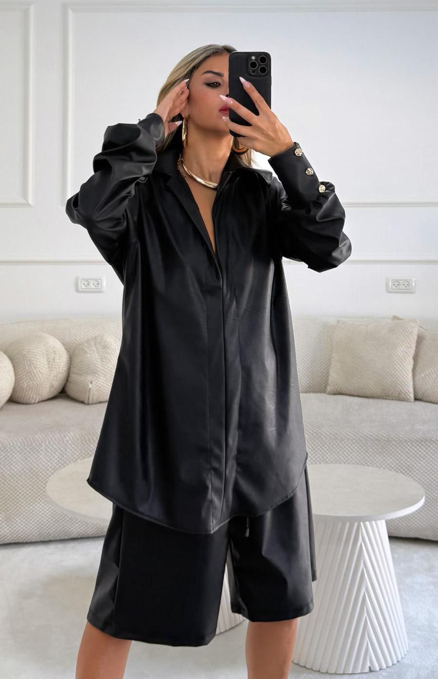 תמונה ממוזערת: מכנסי ברמודה עור