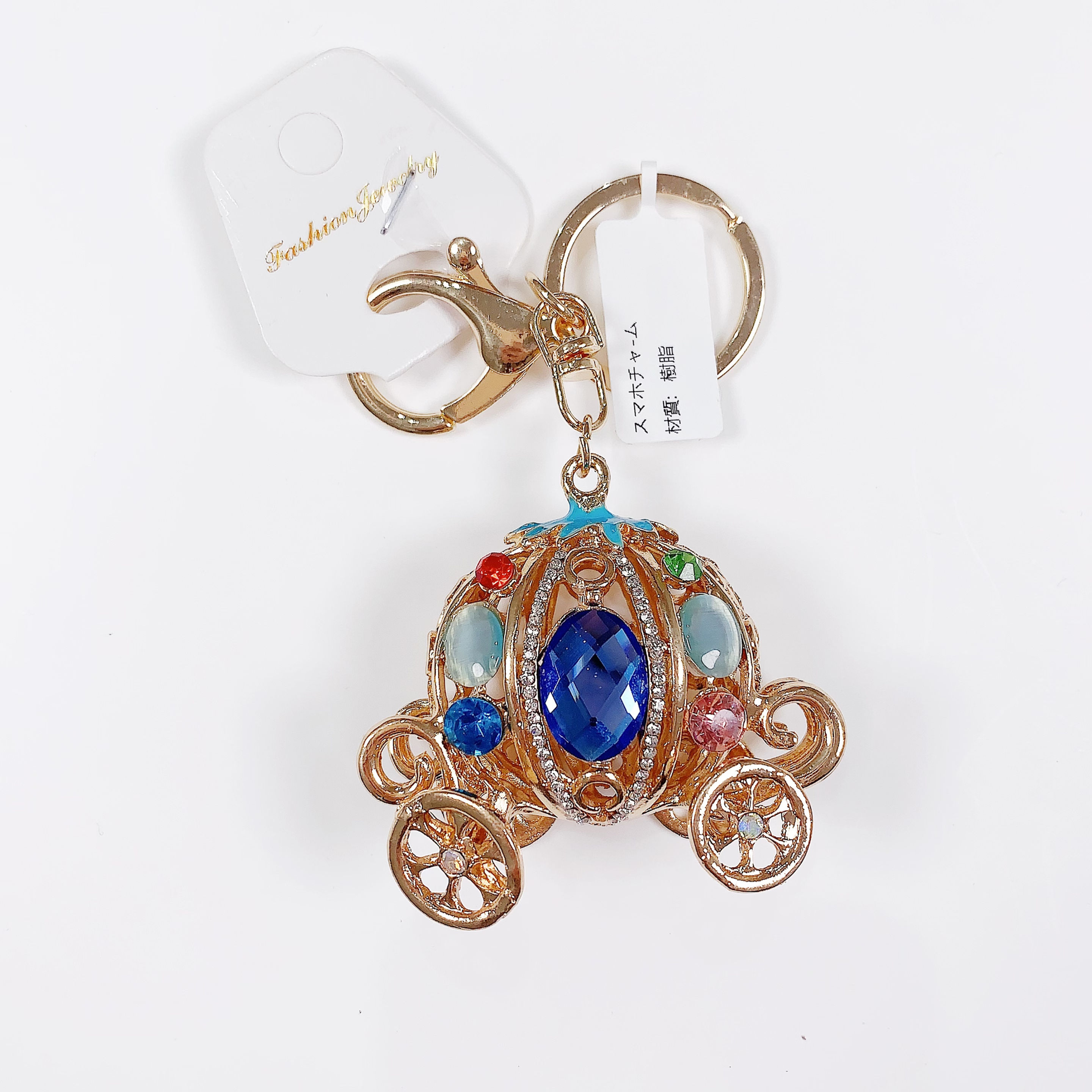 AB0028ブルージュエルキャッスルスマホチェーン