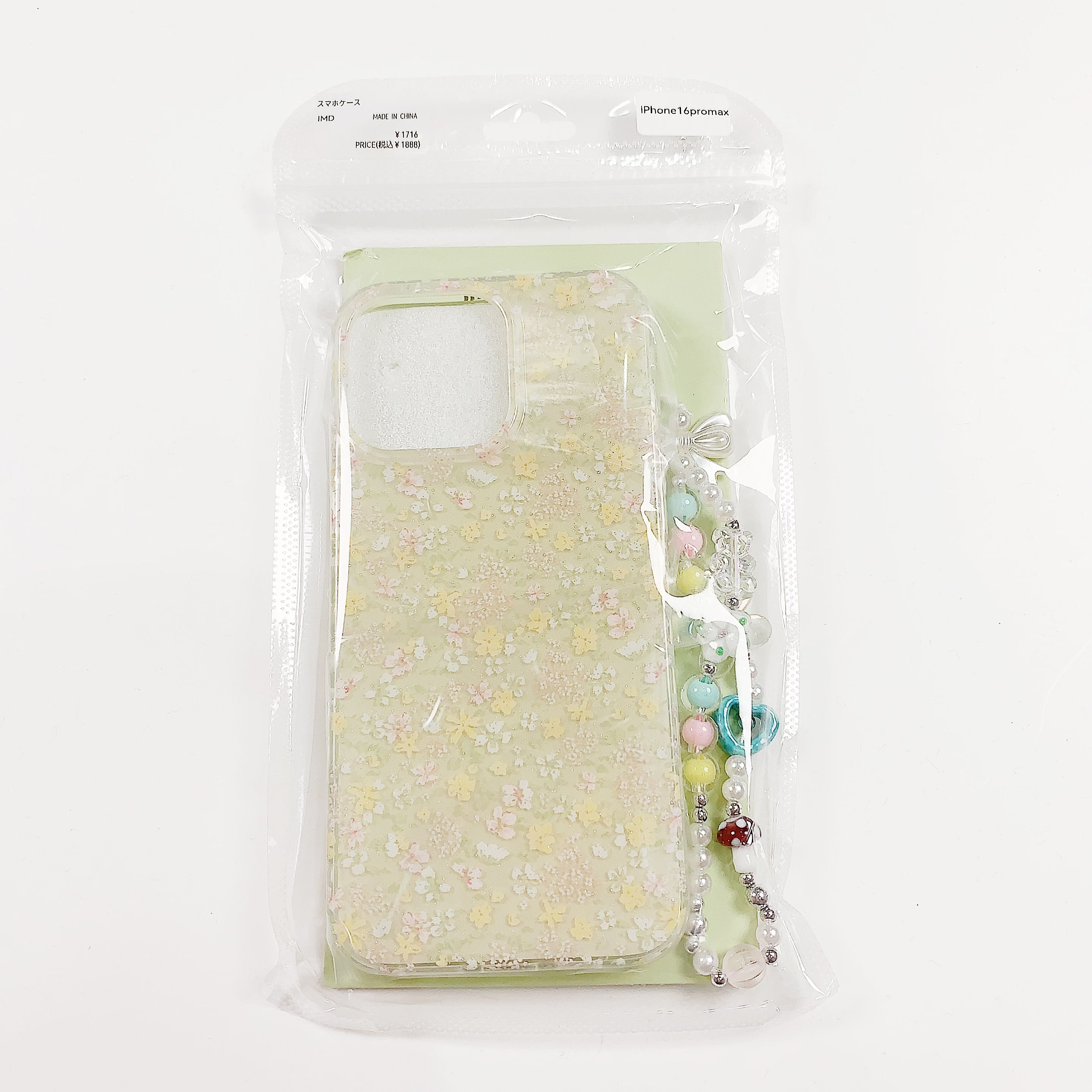 iphone16promaxフラワー＆ビーズiPhoneケース