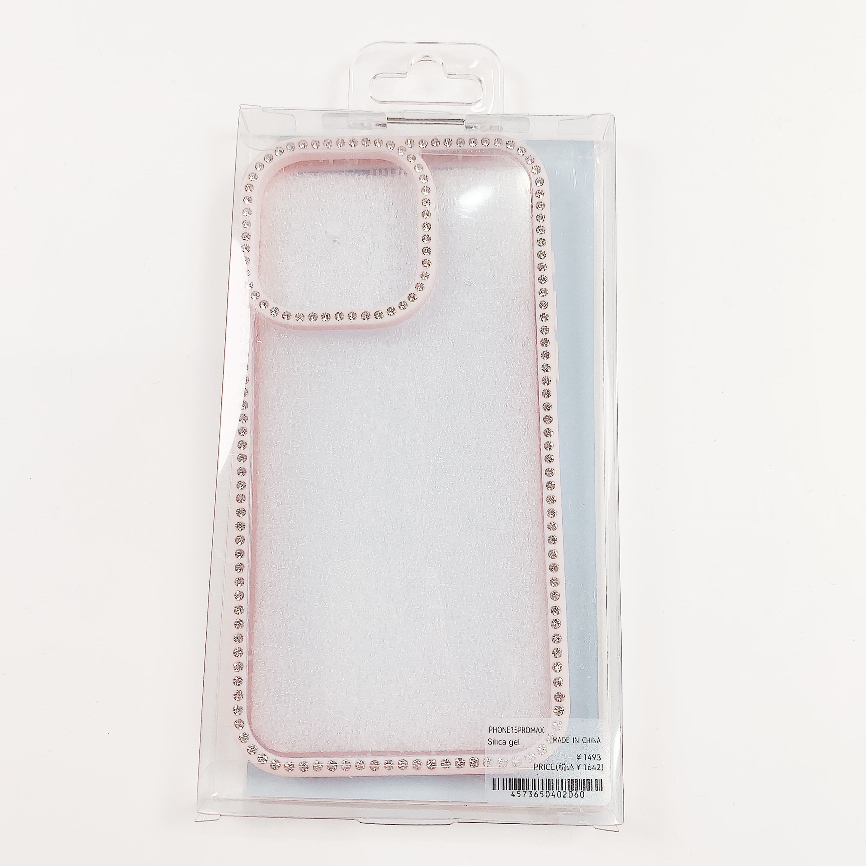 iPhone15PROMAXラインストーン縁取りスマホケース