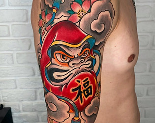 DARUMA 💮simbolo di fortuna 福.ANCHE TU VUOI TATUARTIAgenda Aperta per-• Luglio• Inizio Ago