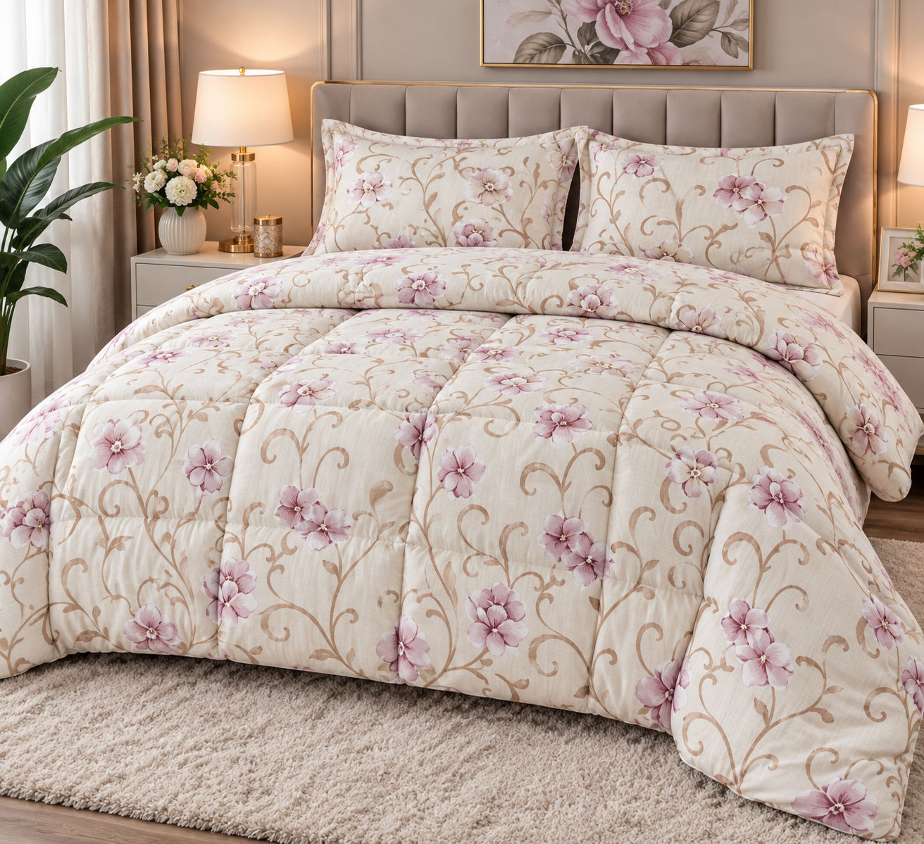 Pilotă matrimonială Premium din bumbac – Set complet 4 piese