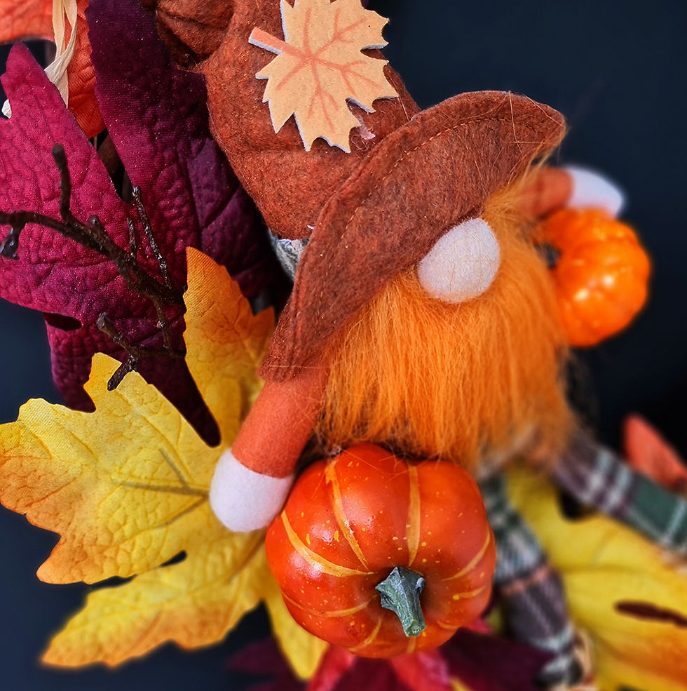 Thumbnail: Autumn Faux Floral Wreath "Hello Autumn. Improvisation II"