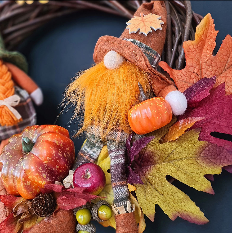 Thumbnail: Autumn Faux Floral Wreath "Hello Autumn. Improvisation I"