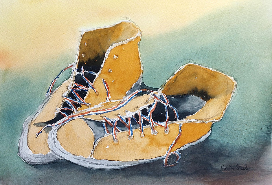 Walking boots.