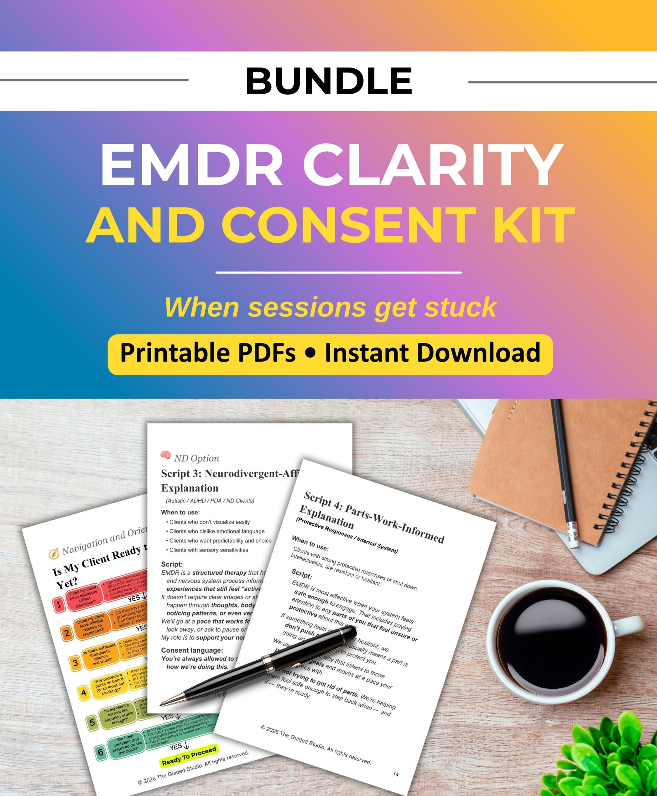 EMDR Clarity + Parts Consent Starter Kit