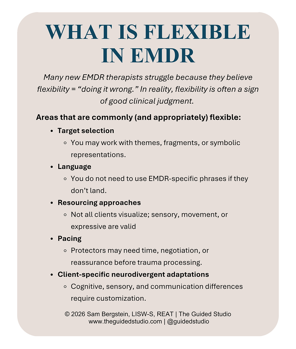 list of what is flexible in emdr Sam Bergstein The Guided Studio