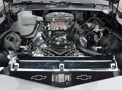Vue du moteur de la voiture