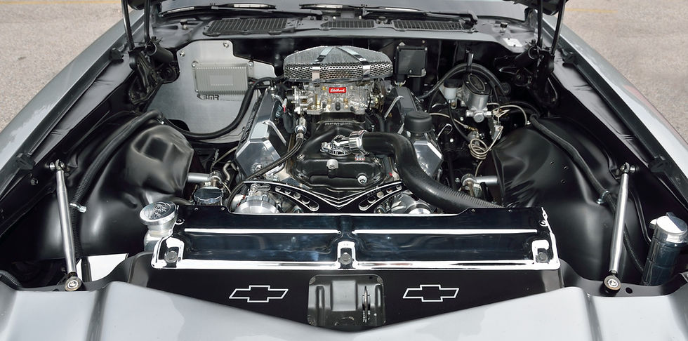 Vue du moteur de la voiture