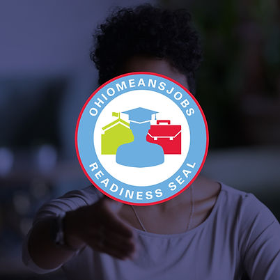 ohio means jobs seal  logo