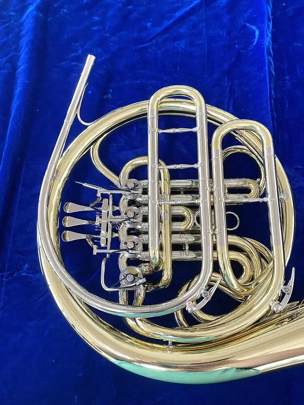 Thumbnail: New Engelbert Schmid Double French Horn, with Medium Hand Hammered Bell Flare
