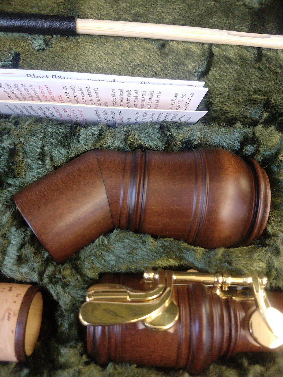 Thumbnail: New Moeck Model 4941 Rottenburgh Tenor PLUS Recorder, Bent Neck, Stained Maple