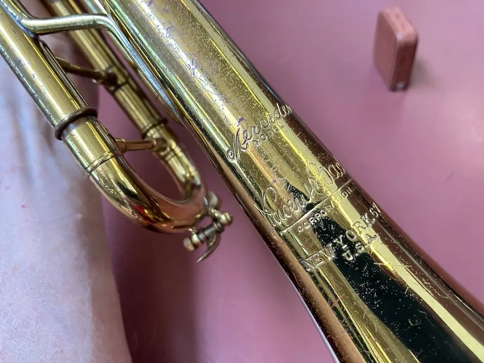 Thumbnail: Vintage 1951-1952 Bach "Mercedes" Bb Trumpet, Made in New York; with Case
