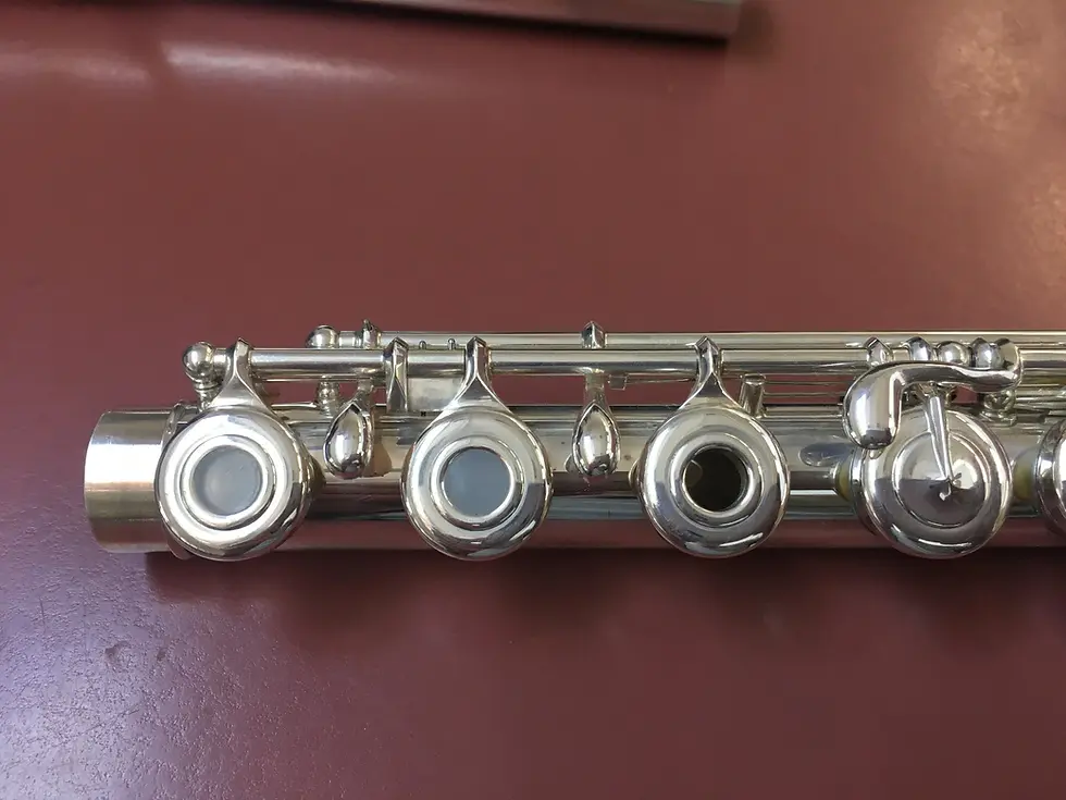 Thumbnail: Vintage 1963 W.S Haynes Handmade Solid Silver Flute, with 14K Gold Lip;with Case