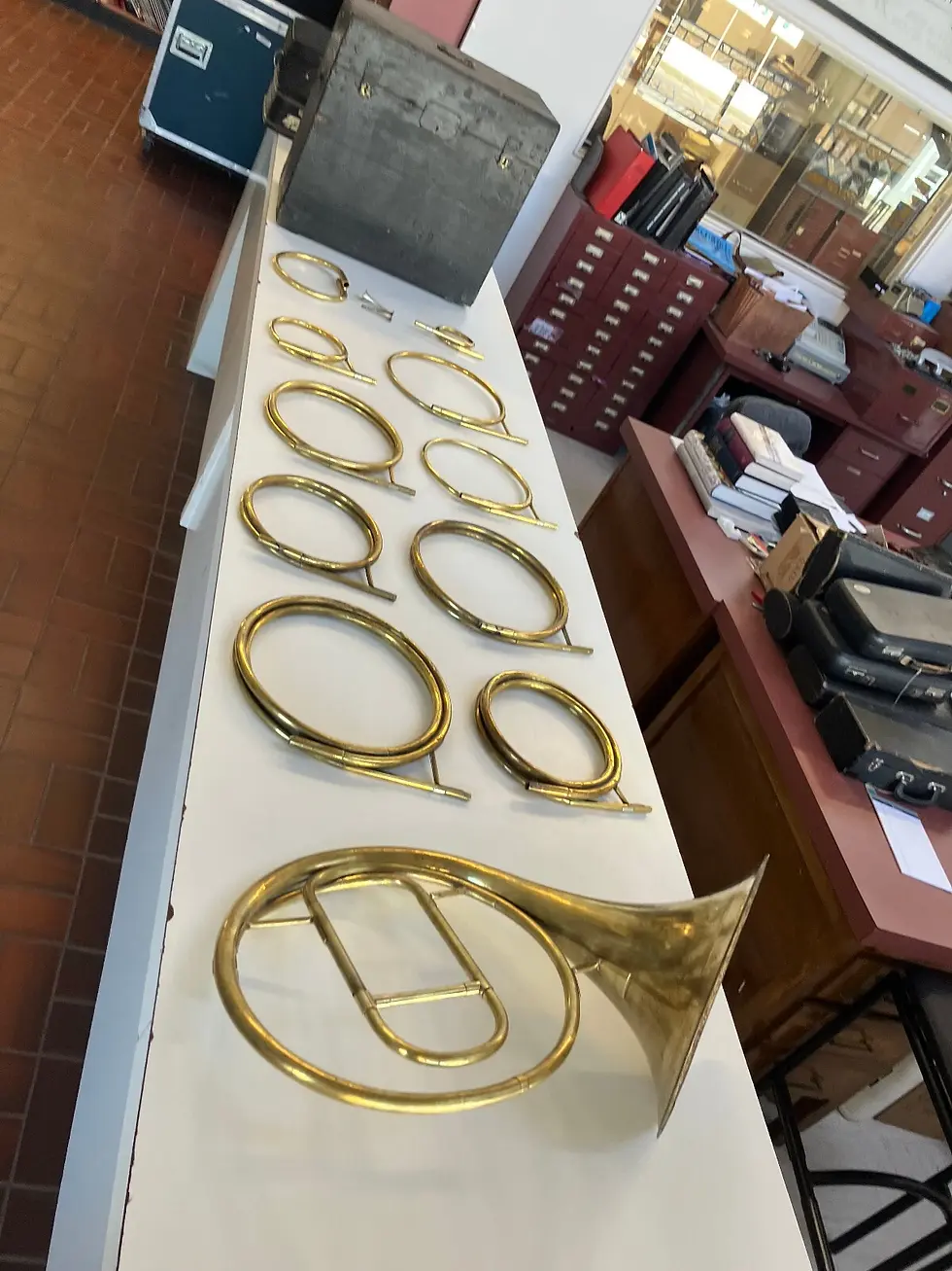 Thumbnail: An Original French Orchestra Natural Horn from "Courtois neveu aine", pre 1837