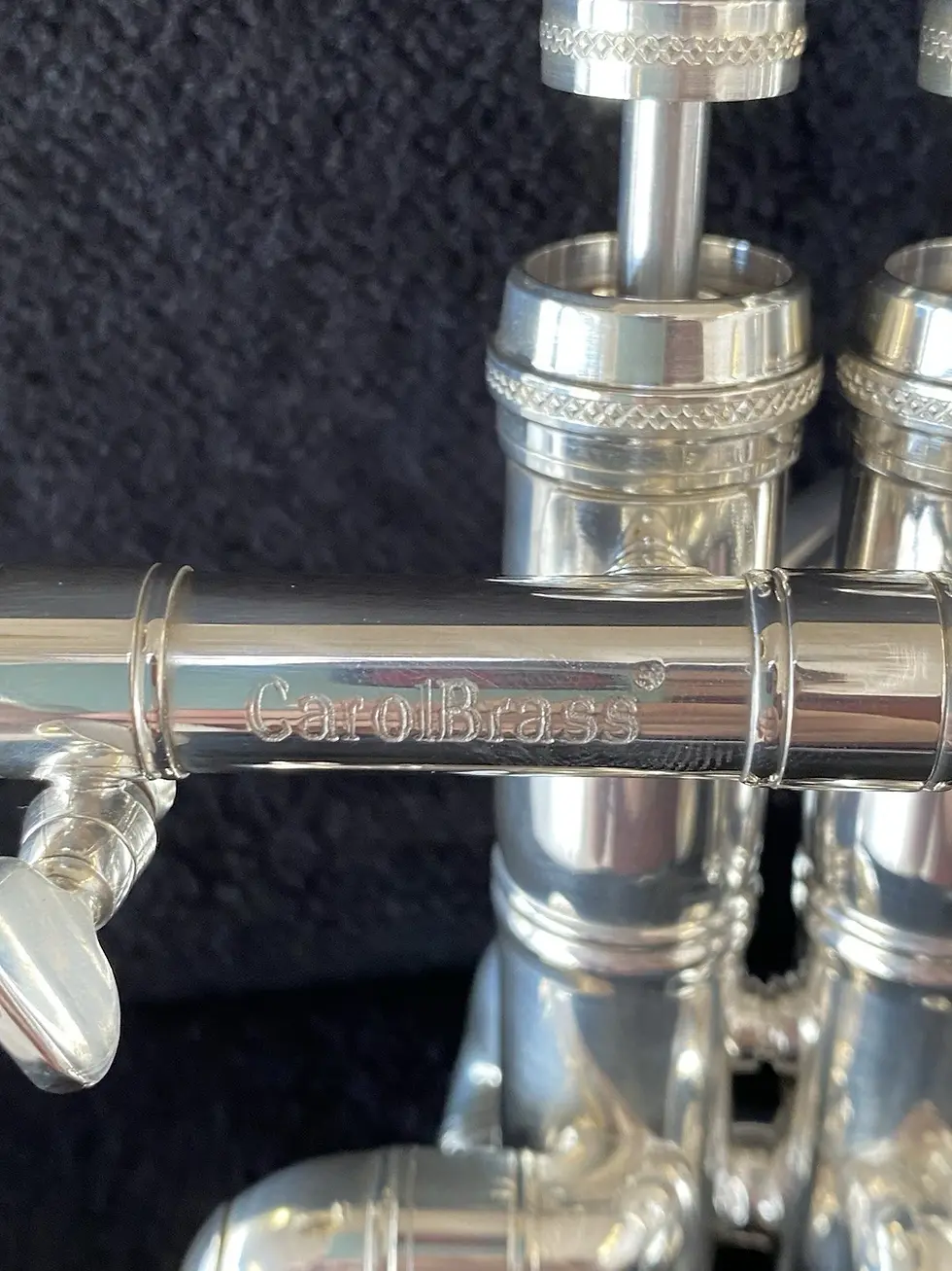 Thumbnail: New Carol Brass CPC-7775F-YLS-Bb/A-S Pro Silver Piccolo Trumpet; with Case