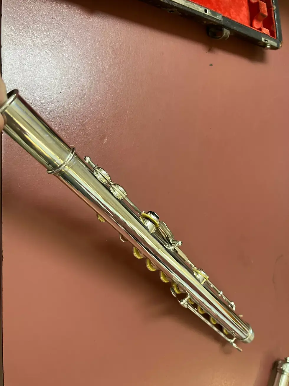 Thumbnail: Original Restored A.G Badger Solid Silver Flute ( approx. 1875-1890),Made in NYC